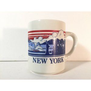 New York City Coffee Mug The Falls Statue of Liberty Twin Towers red white blue